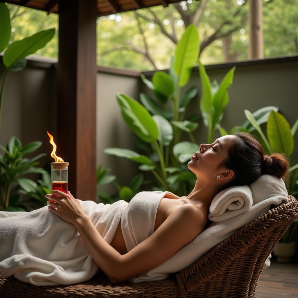 Relaxing After Flame Spa Treatment