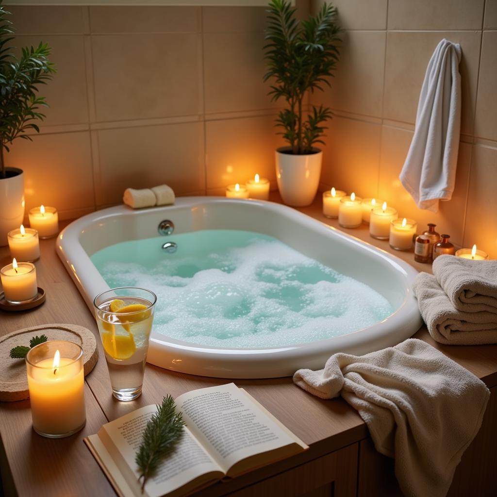 Setting up a relaxing space for your at-home spa day