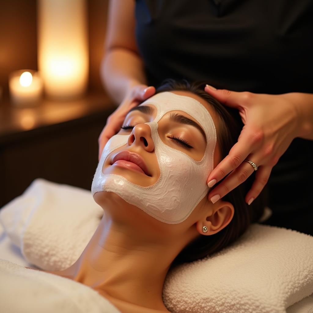 Relaxing Facial Treatment at Spa