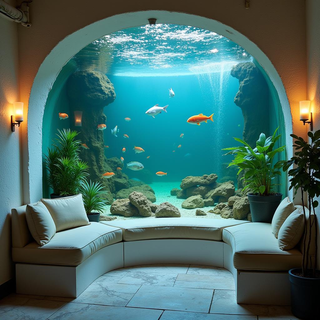 A relaxing and hygienic fish spa environment