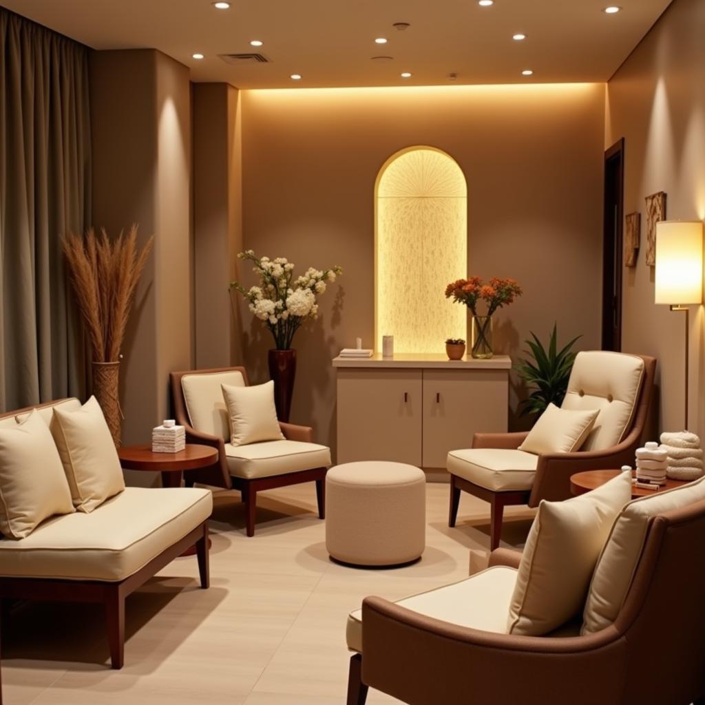 Relaxing spa environment near Ahmedabad Airport with tranquil ambiance and comfortable amenities