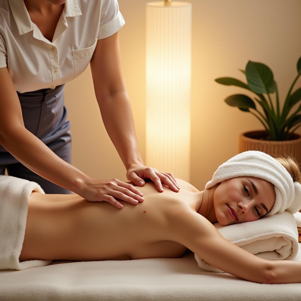 Relaxing Spa Massage in a Tranquil Setting