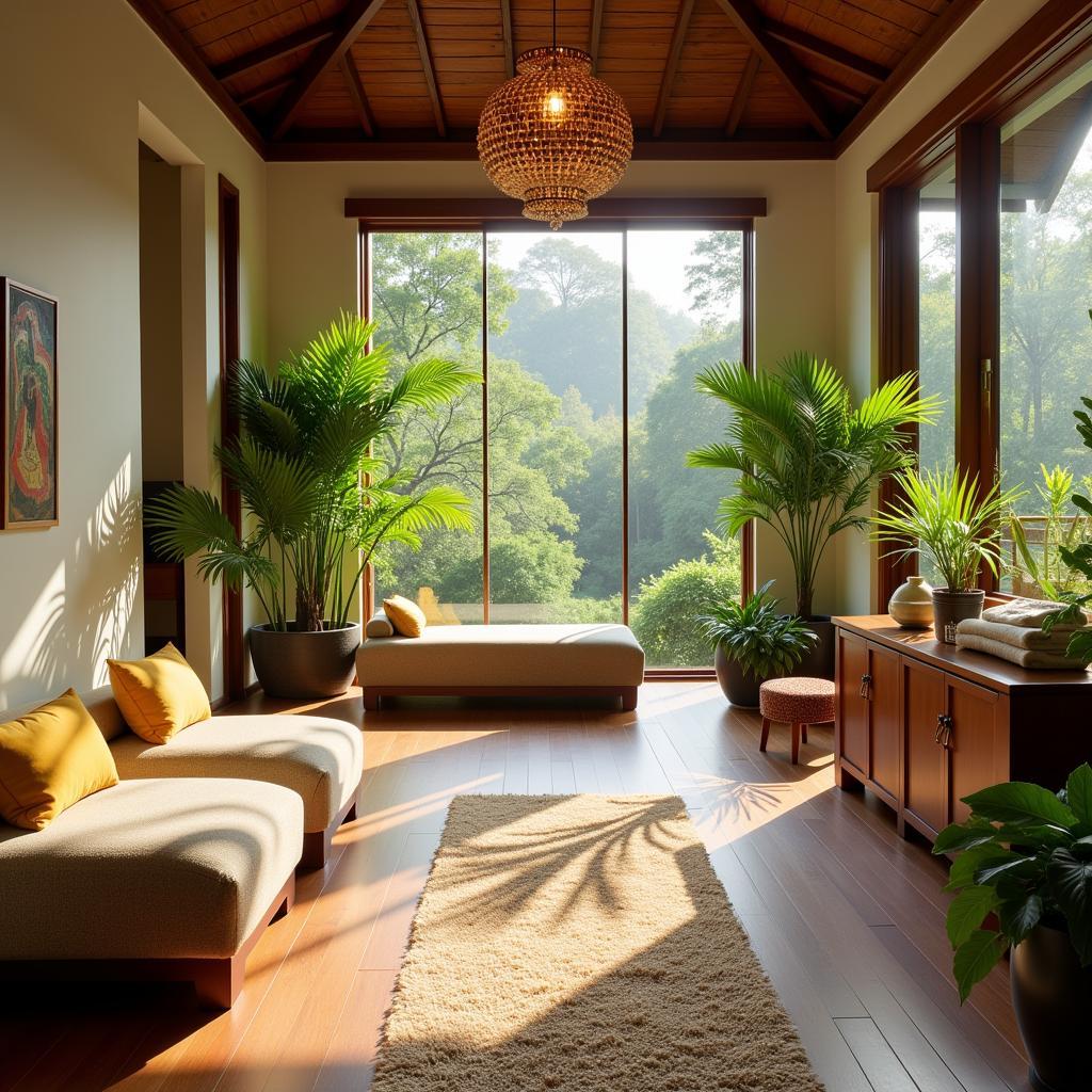 Serene and Relaxing Thai Spa Environment