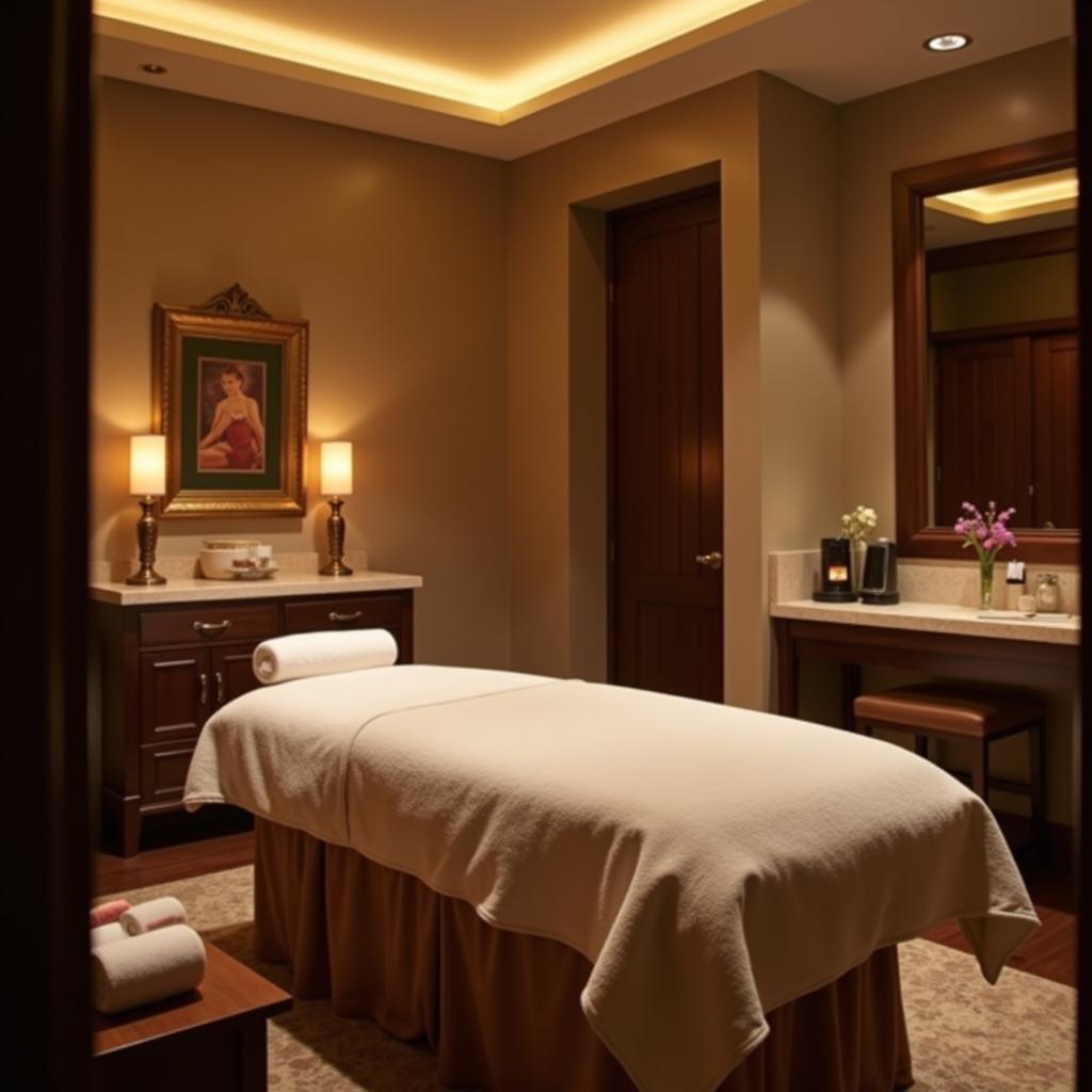 Serene Massage Room at the Ritz Carlton Spa