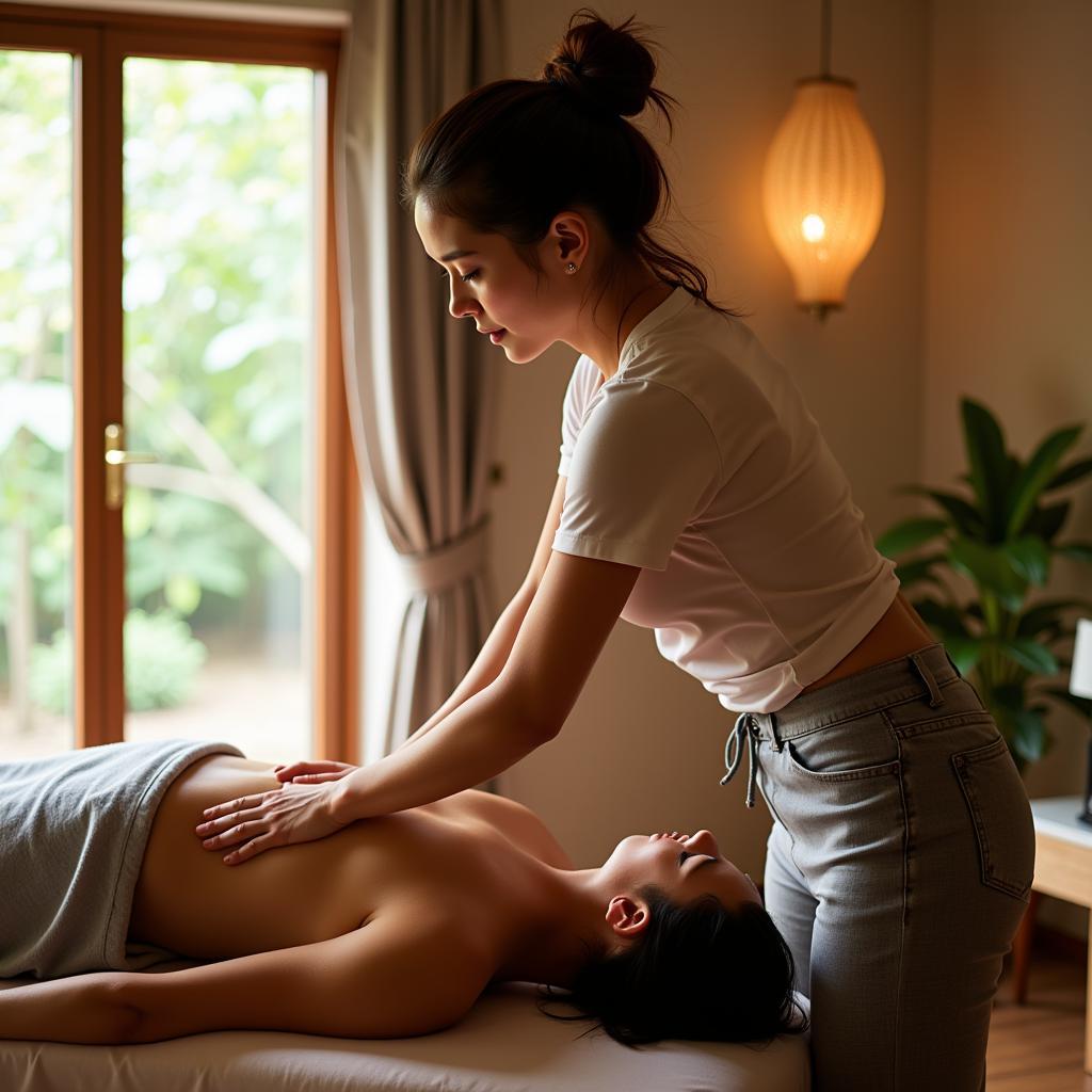 Experienced Roms Thai Massage Therapist at Work