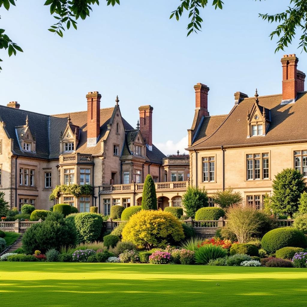 Stunning Exterior of Rushton Hall Hotel and Spa