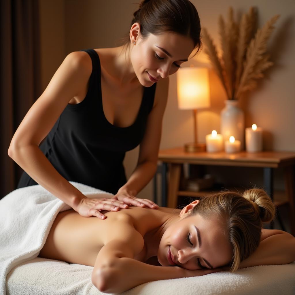 Massage Therapy at an S Spa