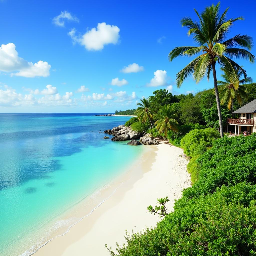 Beachfront View at Sealife Resort and Spa Mauritius