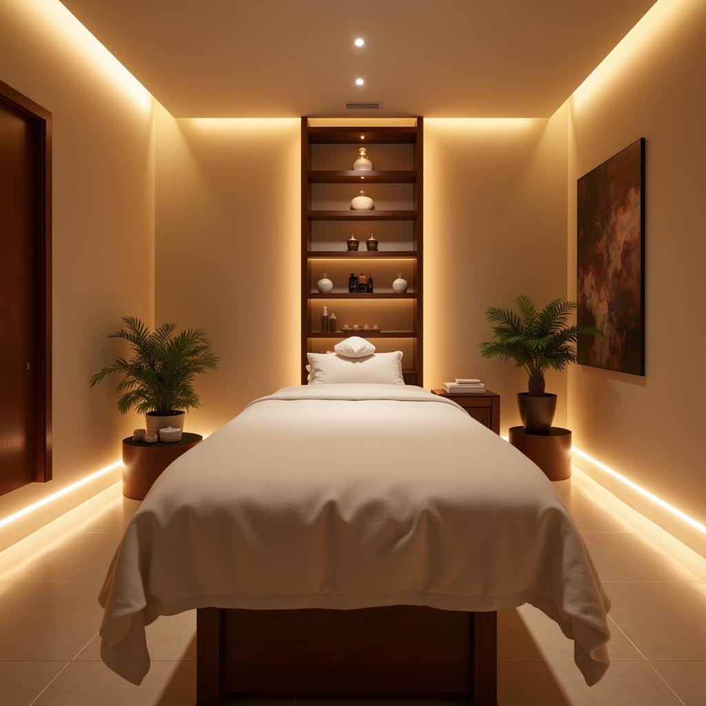 Serene spa treatment room in Sector 17 Chandigarh