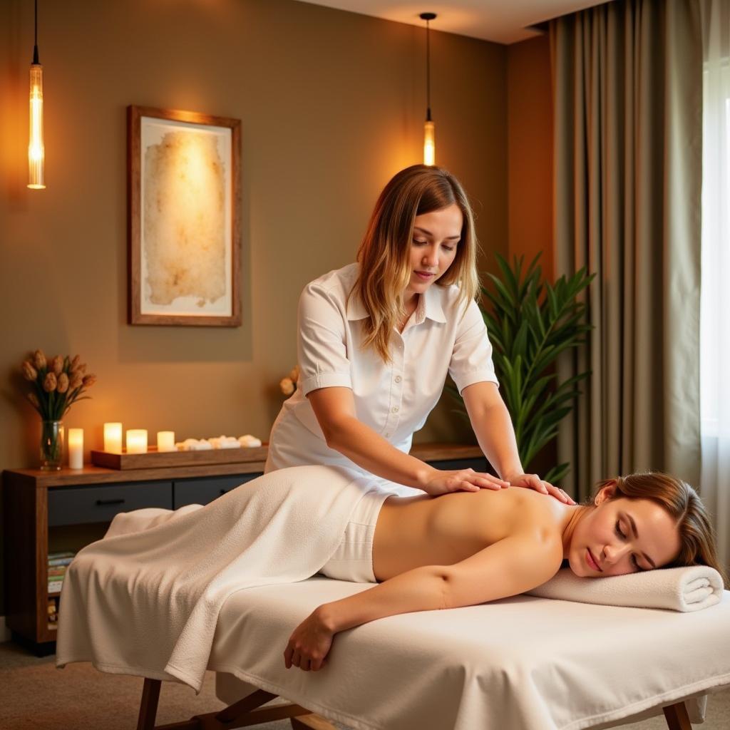 Relaxing Massage Therapy in a Serene Spa Environment at The Windsor Suites Hotel