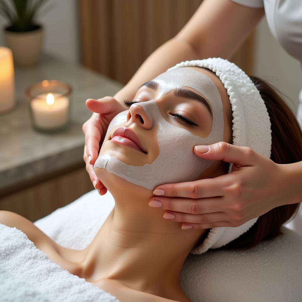 Rejuvenating Facial Treatment at a Serenity Spa