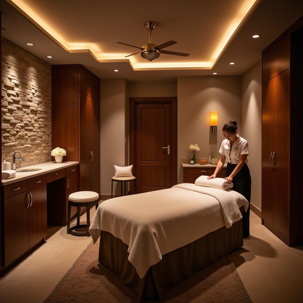 Luxurious Spa Treatment Room at Shouryagarh Resort