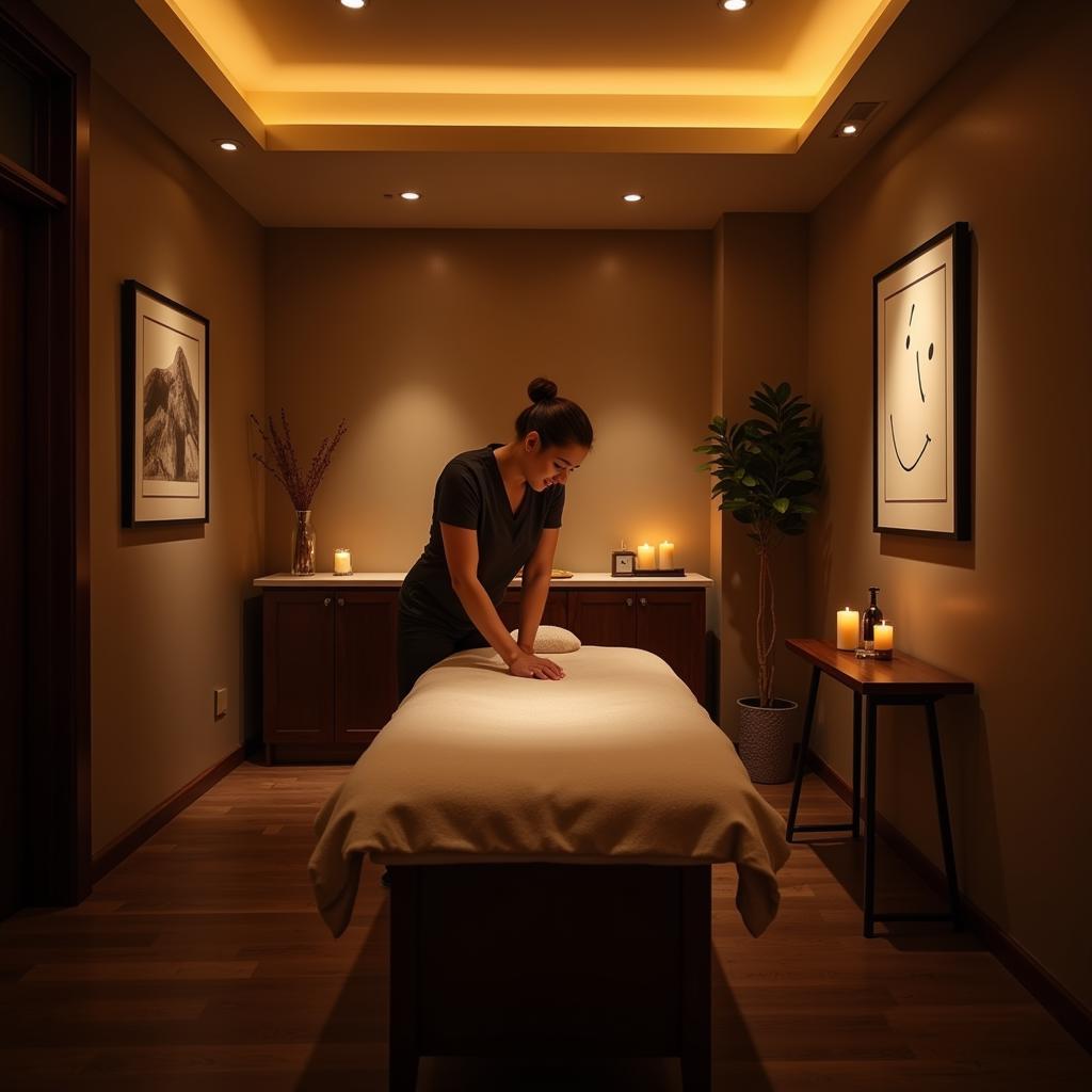 Relaxing Massage Therapy Room in a Smile Spa