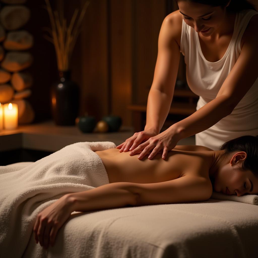 Luxurious massage therapy at a Sofitel spa