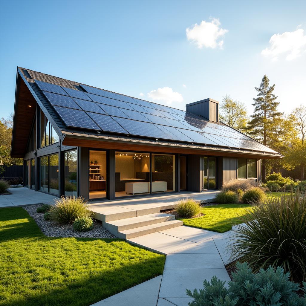 Solar Panels Powering a Spa Facility