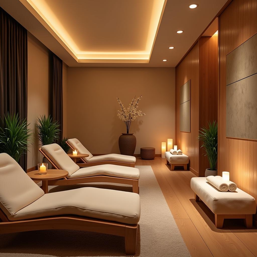 Spa Alina Relaxation Room:  A tranquil relaxation room with comfortable seating, soft lighting, and calming decor.