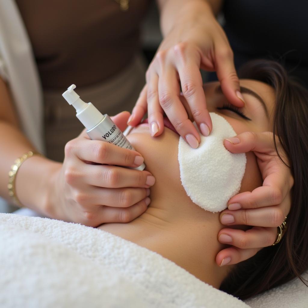 Rejuvenating facial treatment at a spa in Deauville Trouville