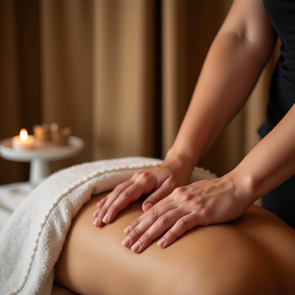 Massage therapy at a Dwarka spa