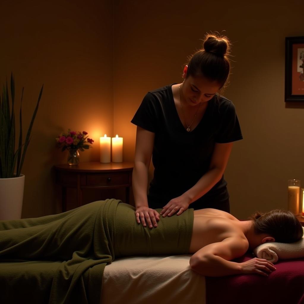 Body treatment at a spa flatiron.