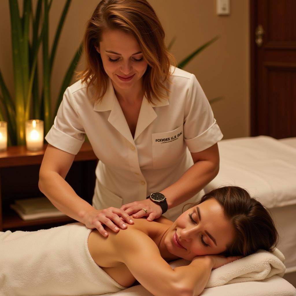 Massage Therapy at Spa Forges Les Eaux