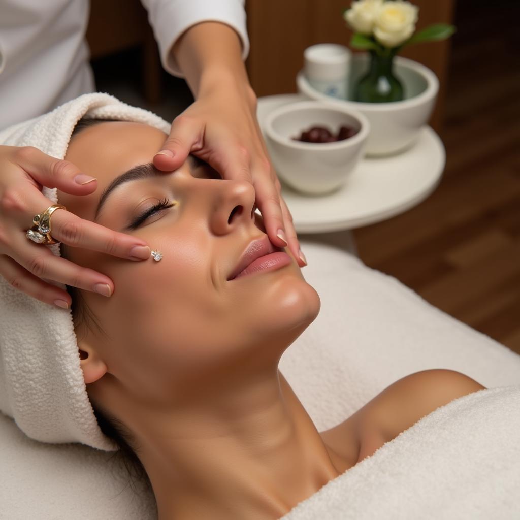 Facial Treatment at a Spa in C