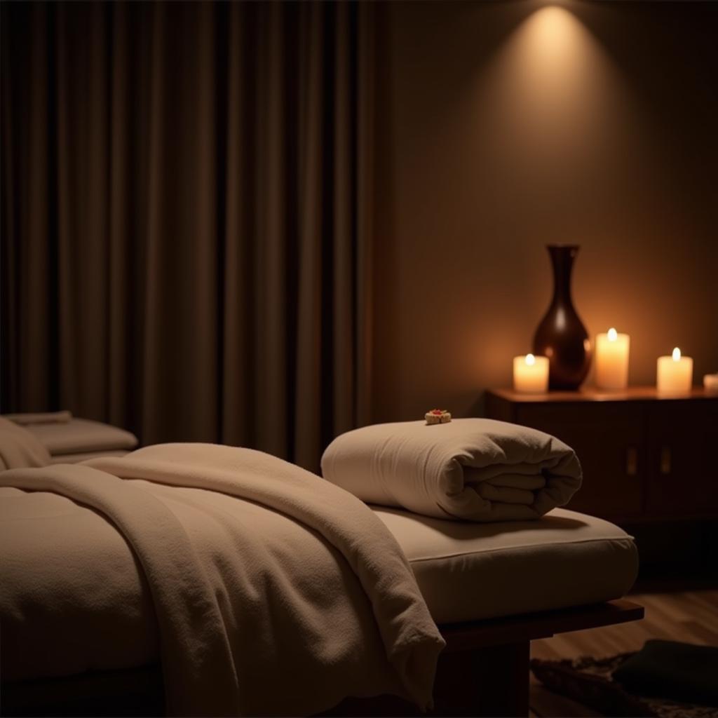 Serene massage room in Indirapuram commercial spa