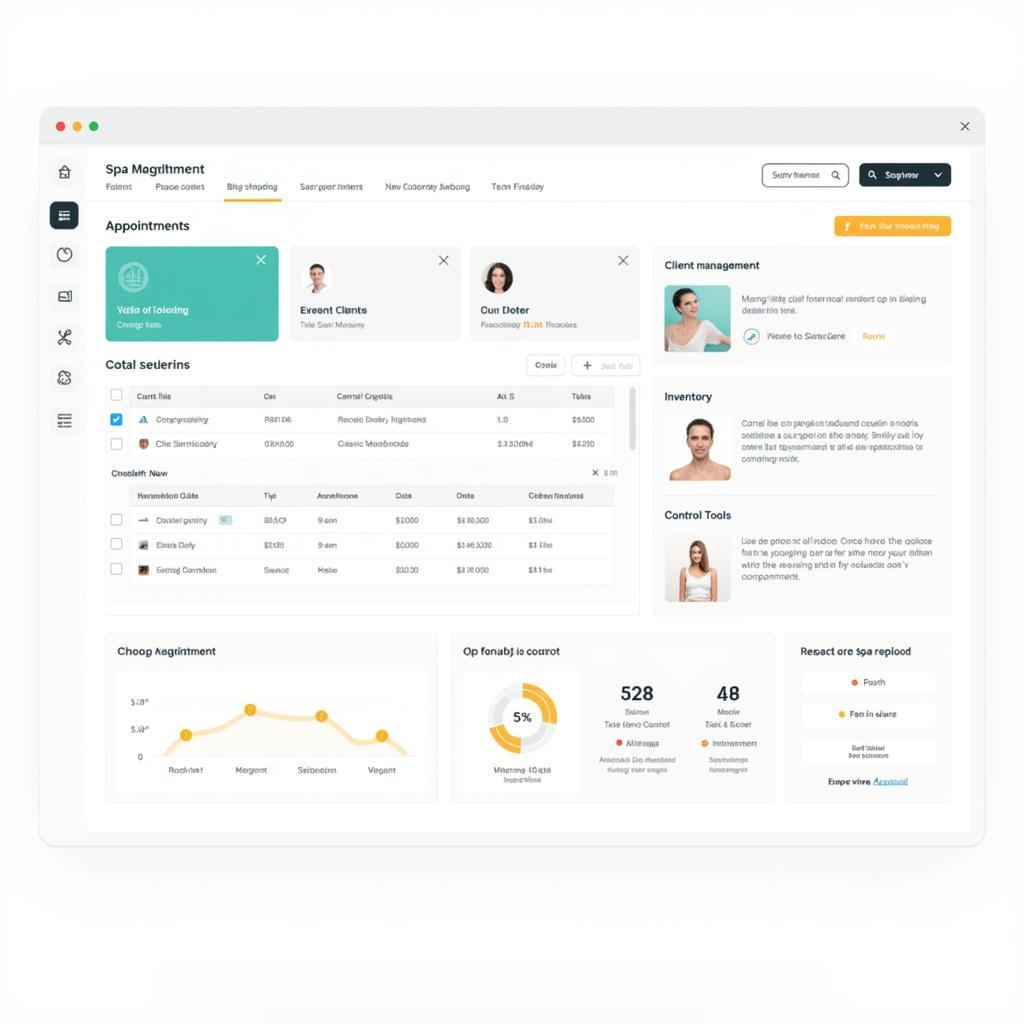 Spa Management Software Dashboard