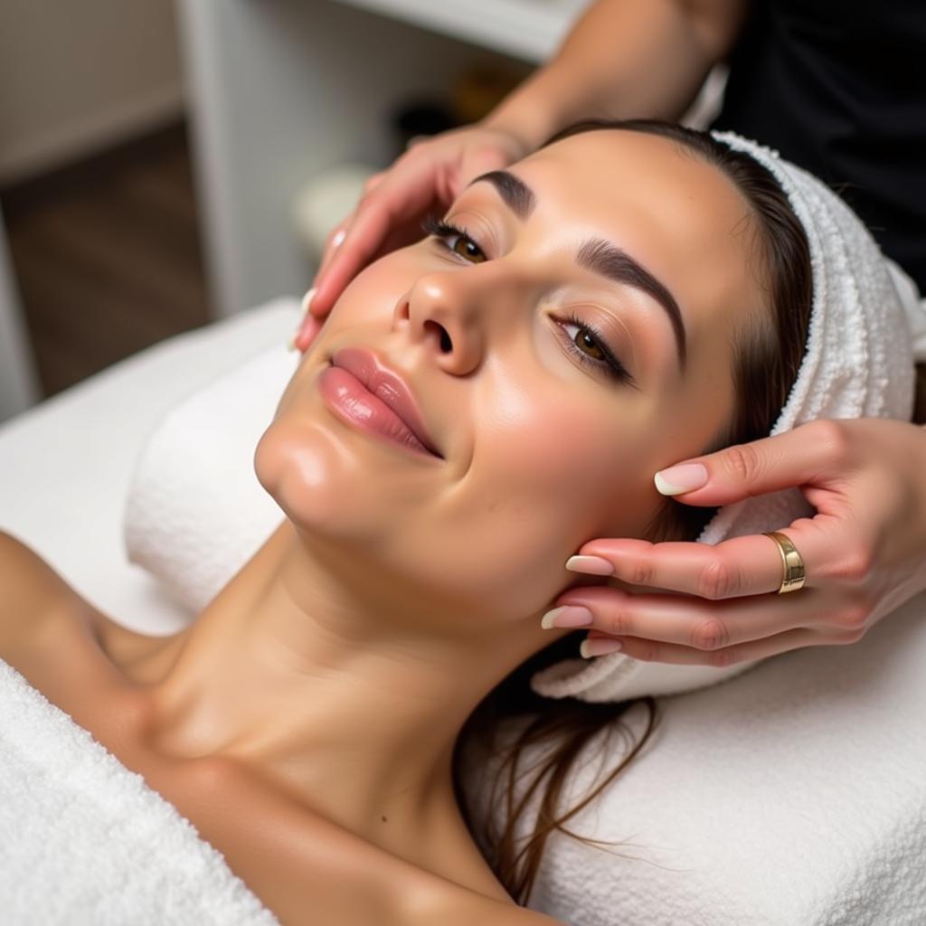 Facial treatment at Spa Nation Phoenix Mall