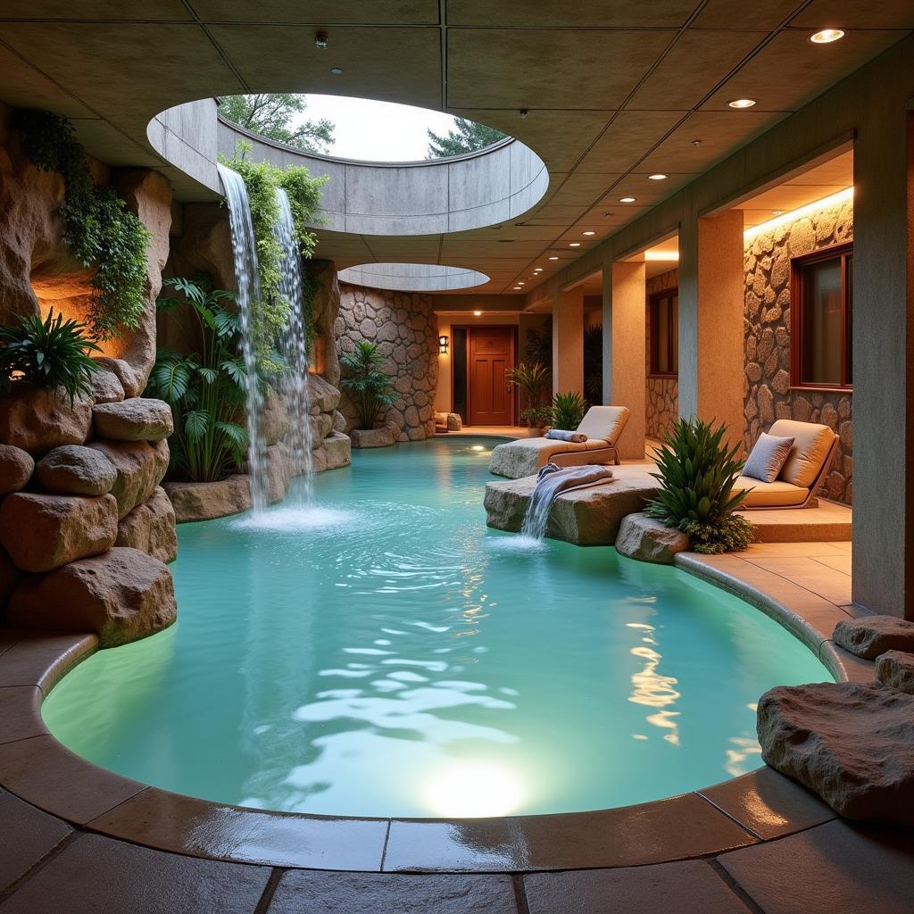 Hydrotherapy Circuit at a Spa Piscine in Paris