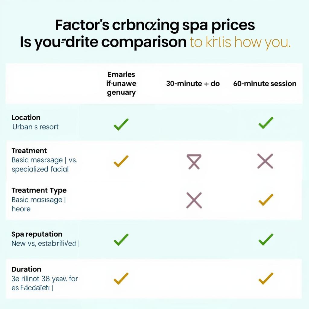 Spa Price Factors Comparison