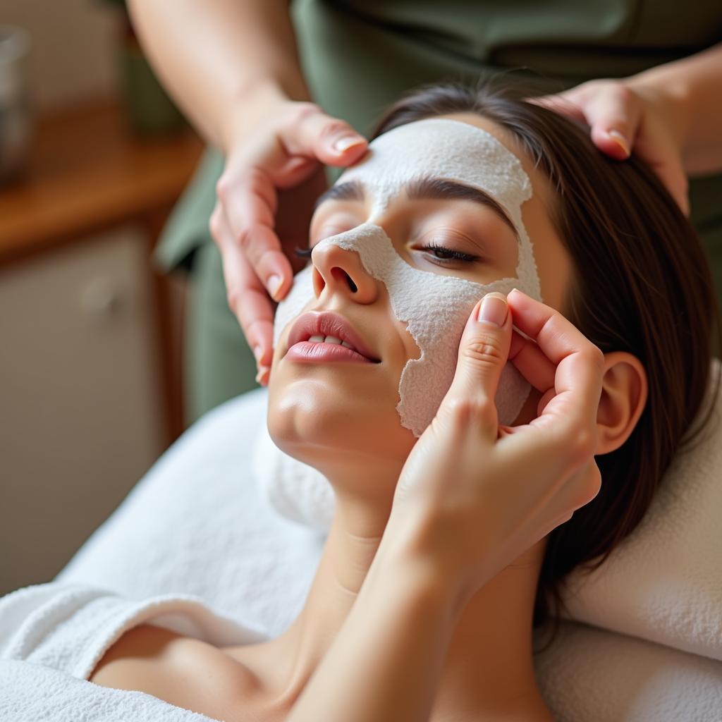 Facial treatment at a spa in Rajajinagar