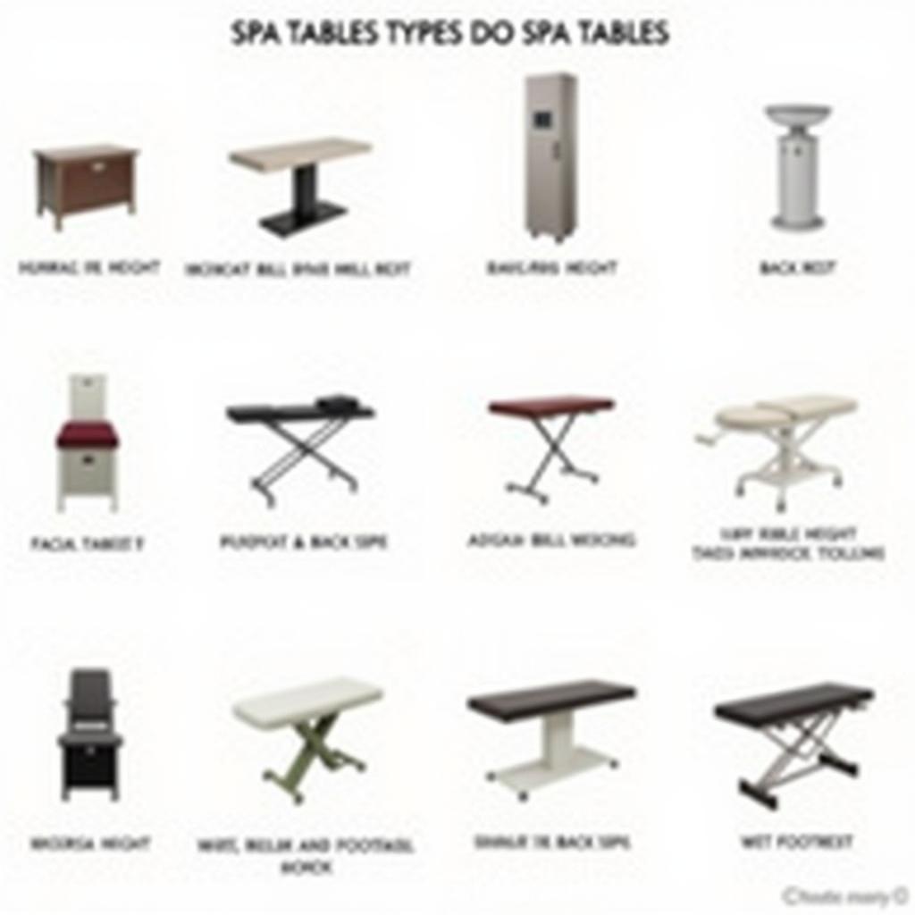 Different Types of Spa Tables