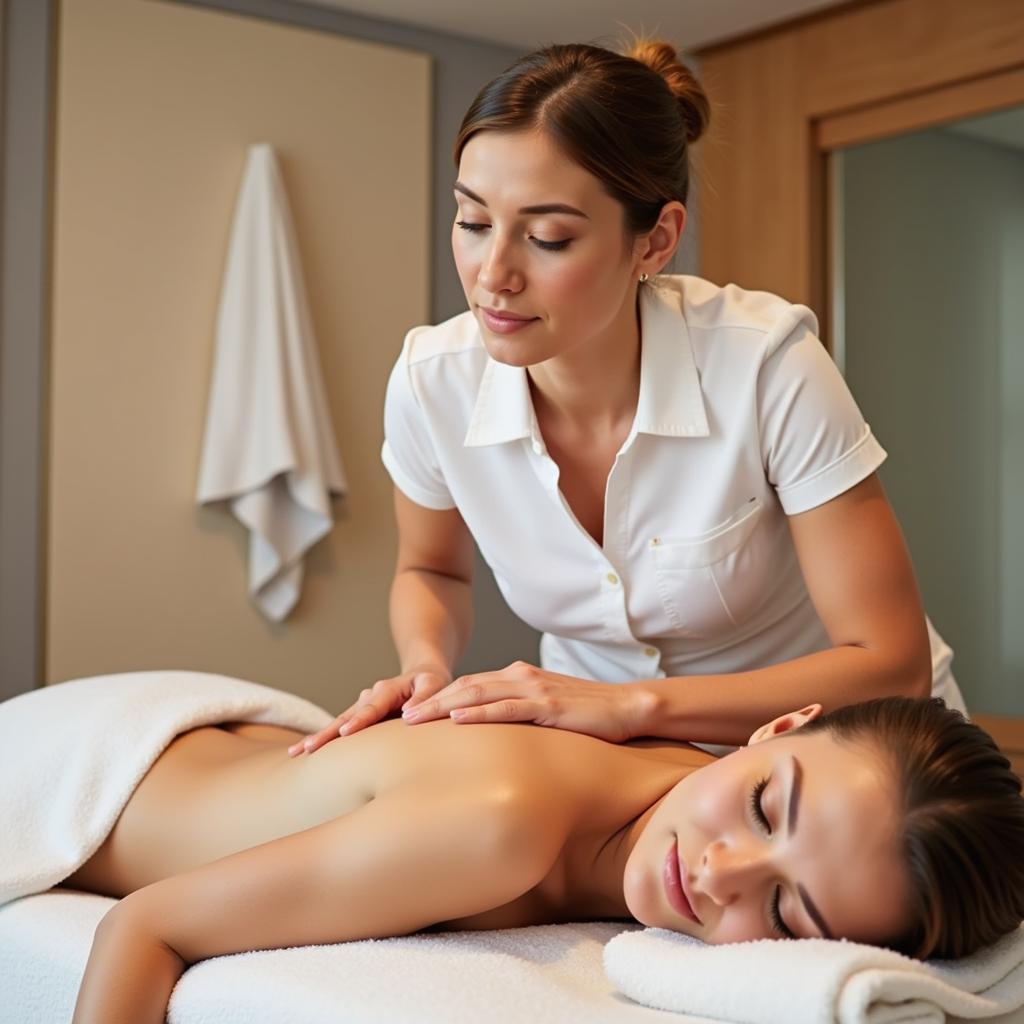 Experienced Spa Therapist Performing a Massage in Gachibowli