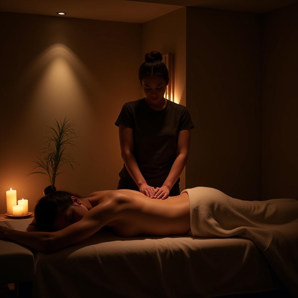 Relaxation Massage in a Spa Setting