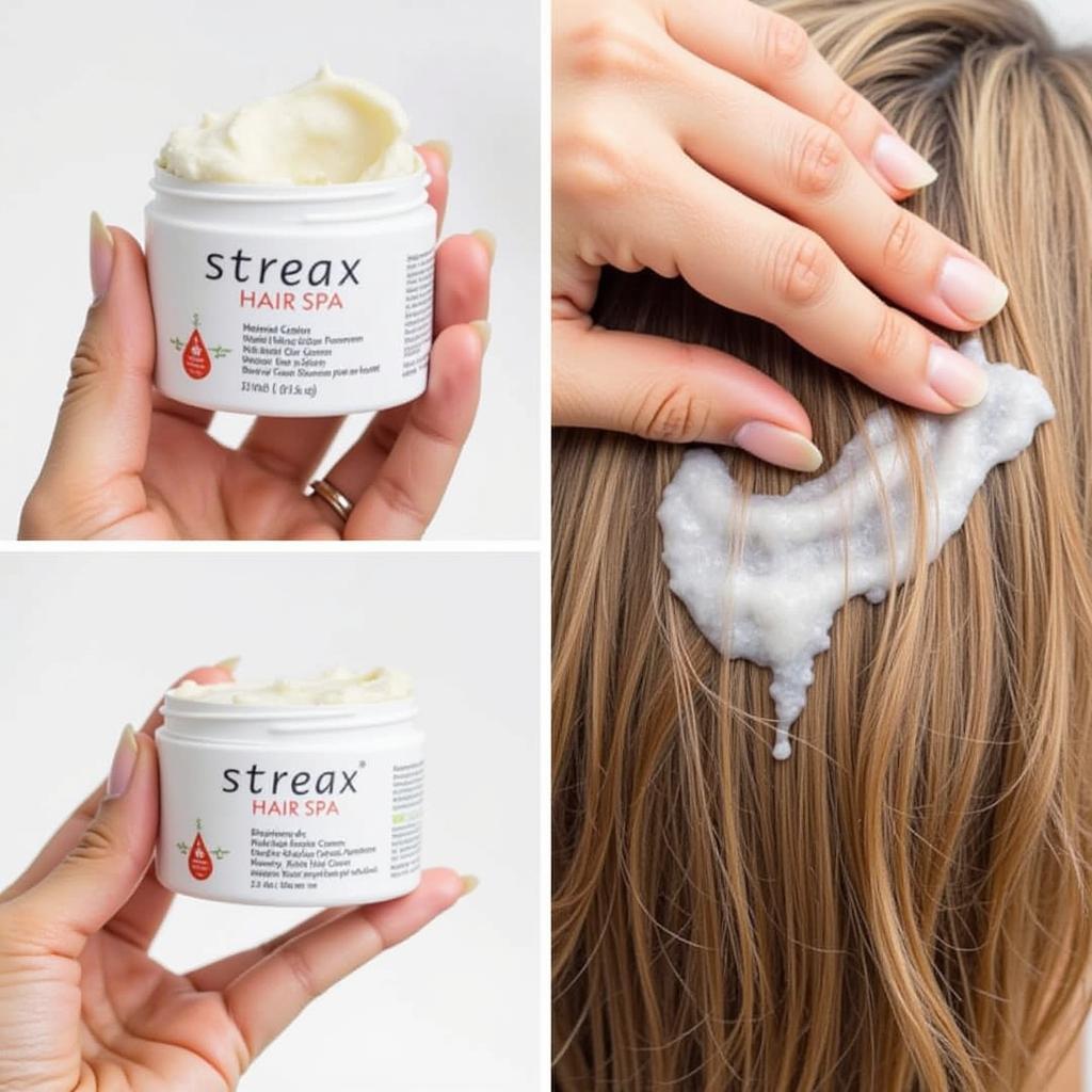 Applying Streax Hair Spa Cream for Deep Conditioning