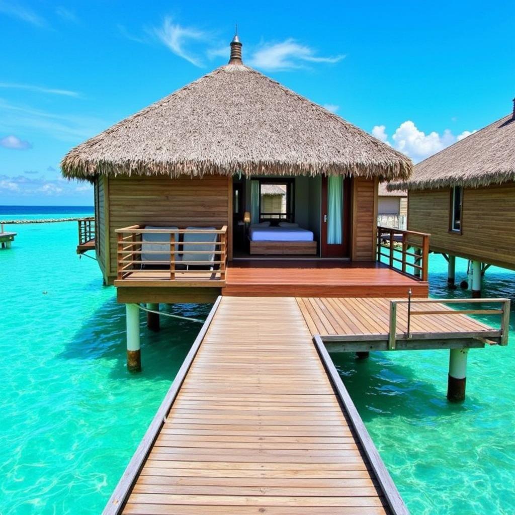 Luxurious overwater bungalow at Sun Island Resort & Spa Maldives