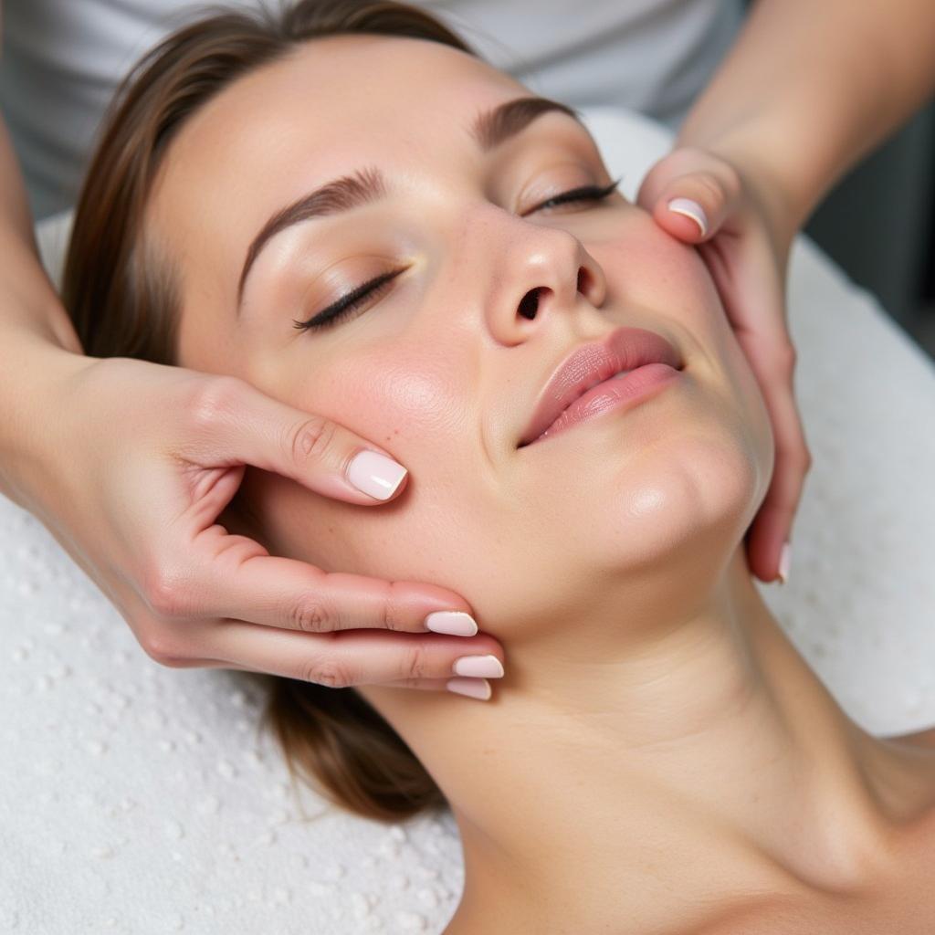 Suvarna Spa facial treatment for radiant and youthful skin.