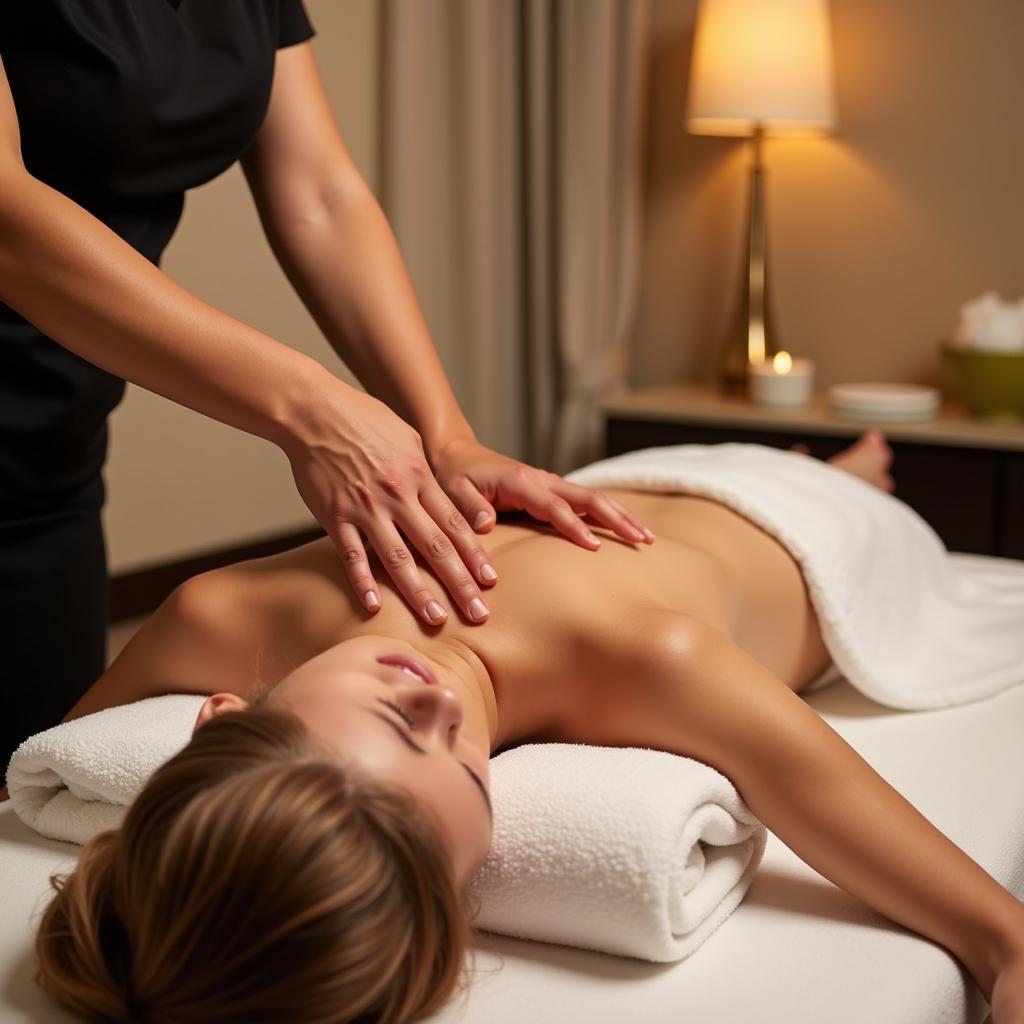 Suvarna Spa massage therapy for deep relaxation and muscle tension relief.