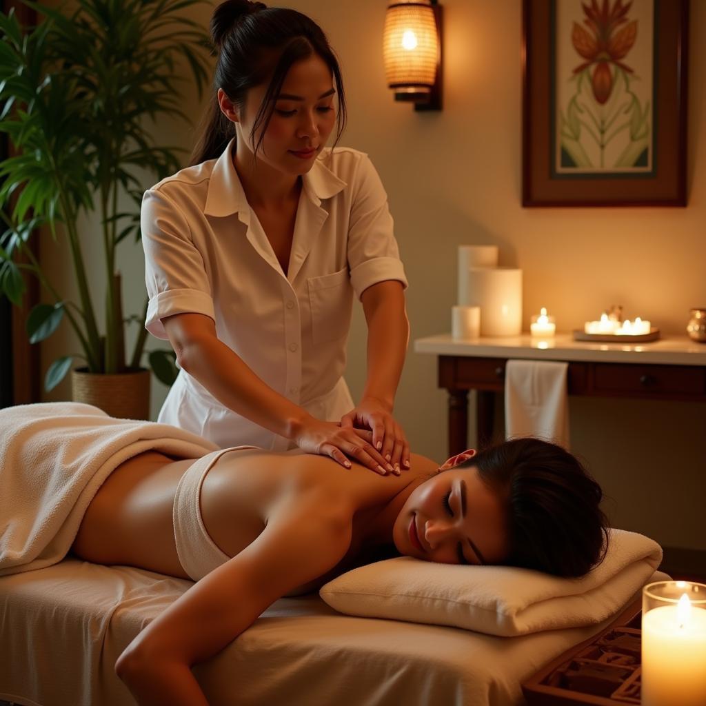 Traditional Balinese massage at The Udaya Spa