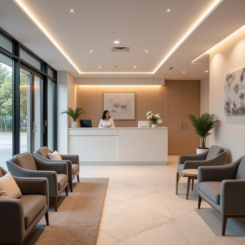 Modern and Welcoming Unisex Spa Reception Area