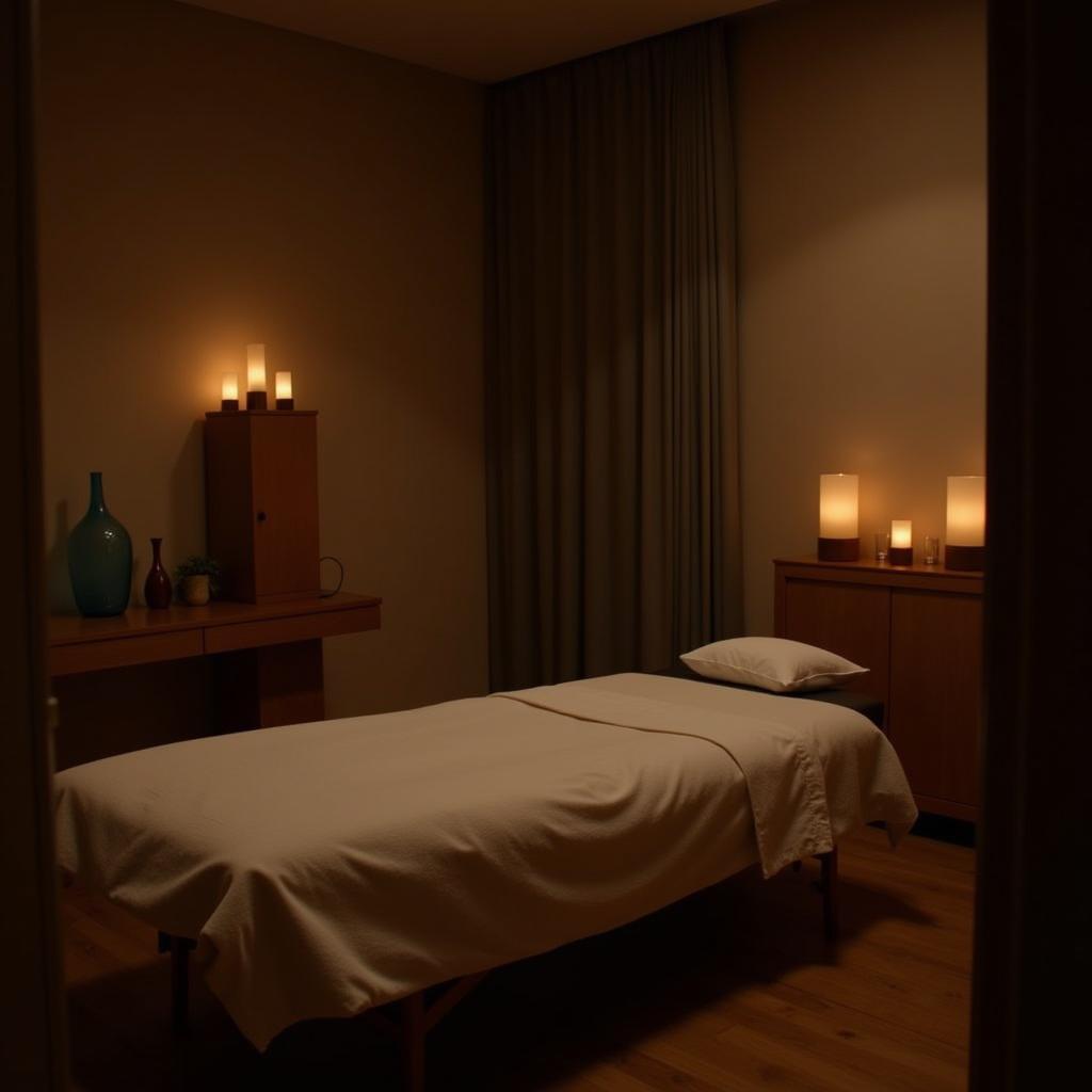 Serene and private massage room in a unisex spa in Silchar