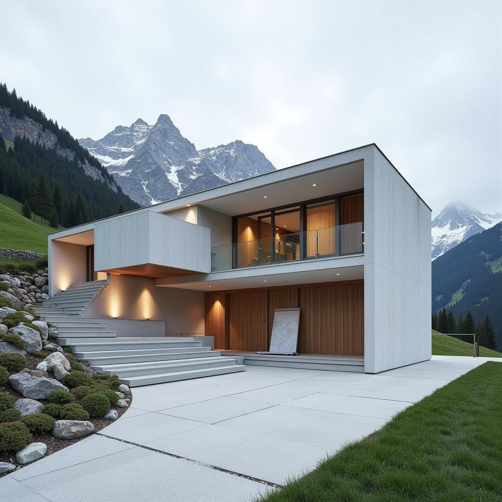 Vals Spa Exterior Architecture in the Swiss Alps