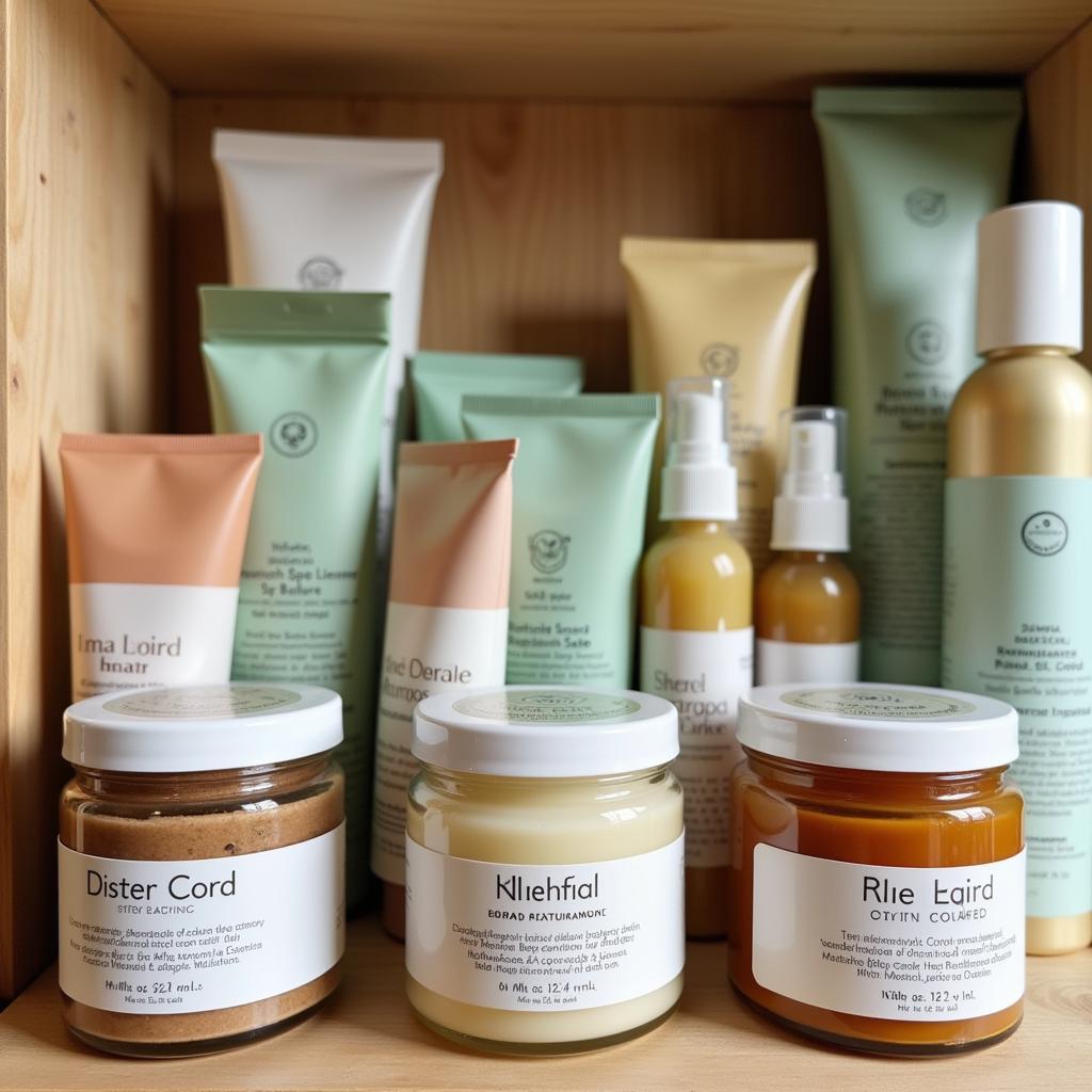 Variety of Natural Spa Products Displayed on Shelf