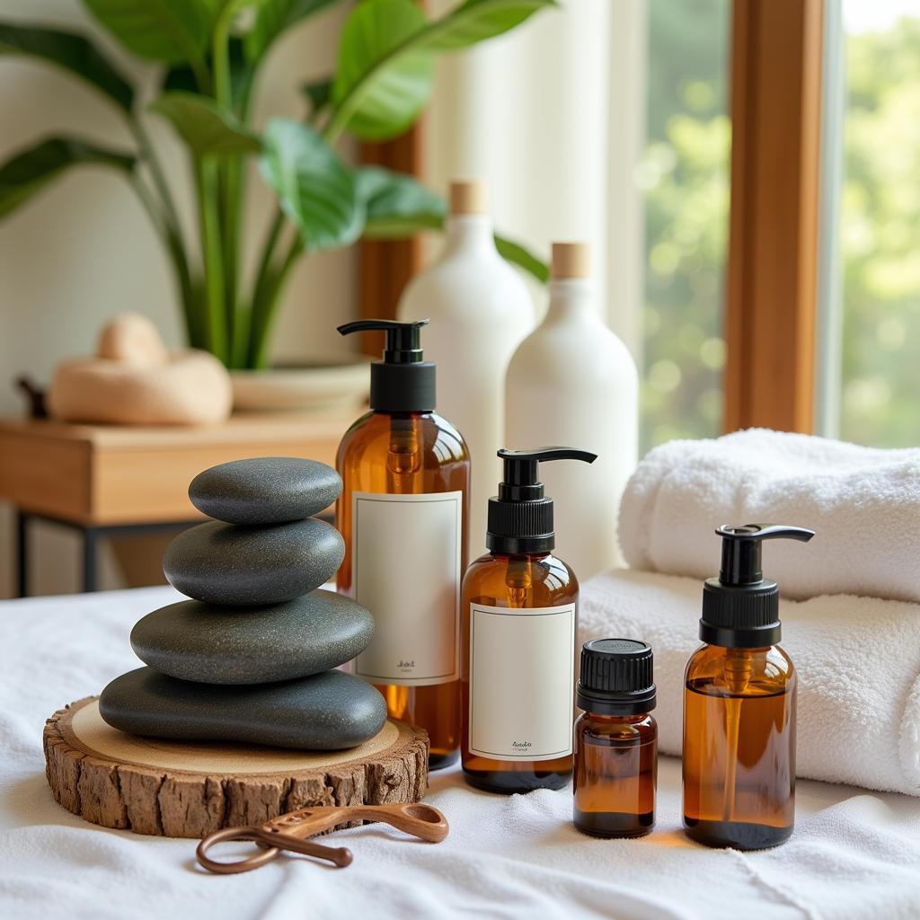 Variety of Spa Products and Tools