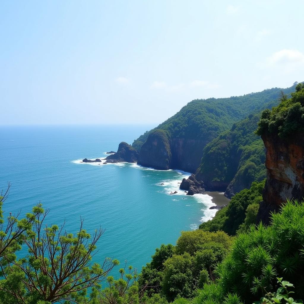 Clifftop View from Ayurveda Spa in Varkala