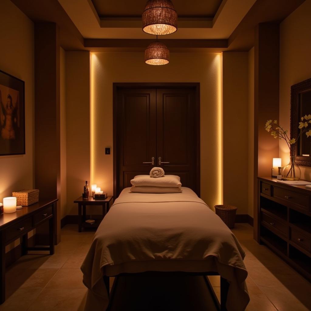 A Serene Treatment Room at Vedic Village Spa