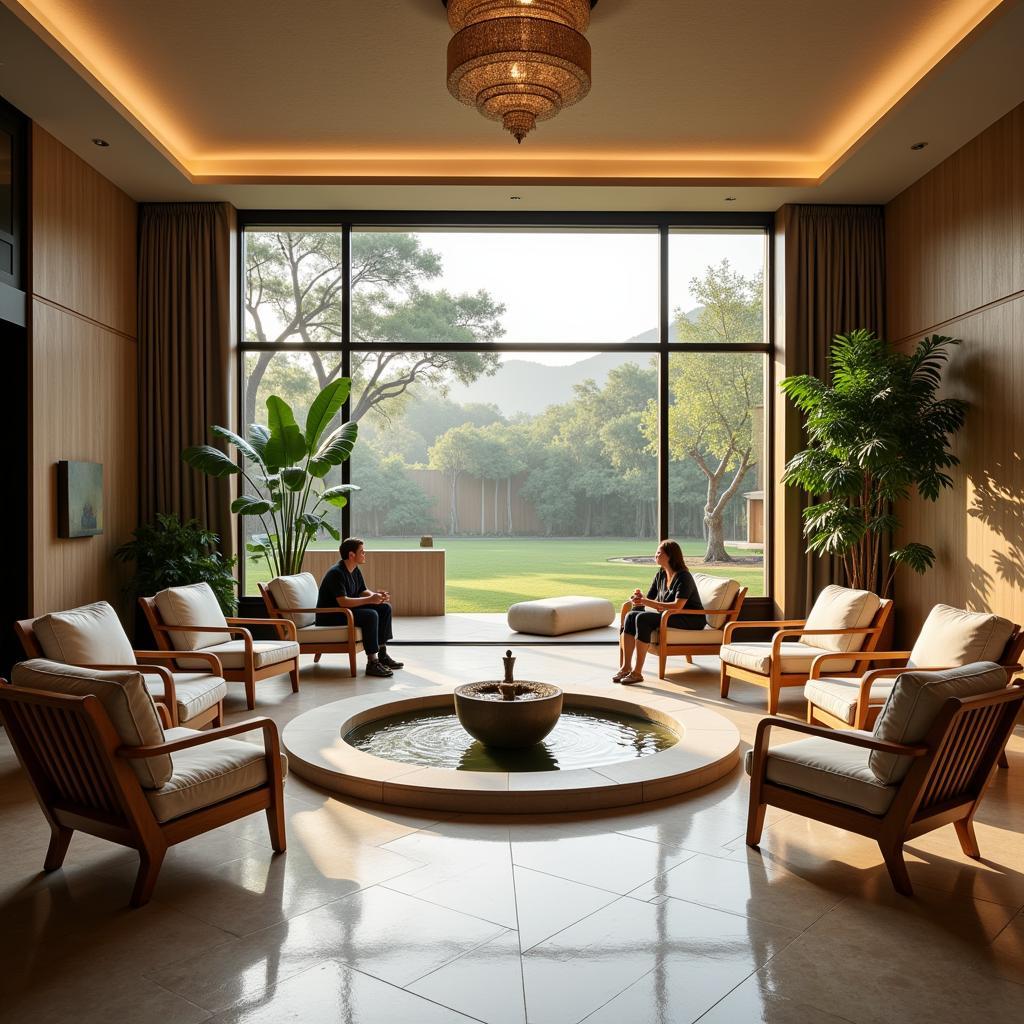 Tranquil Relaxation Area at a Spa in Waidhan