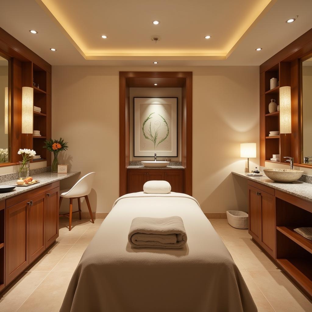 Spa treatment room at The Westin Cancun with calming decor