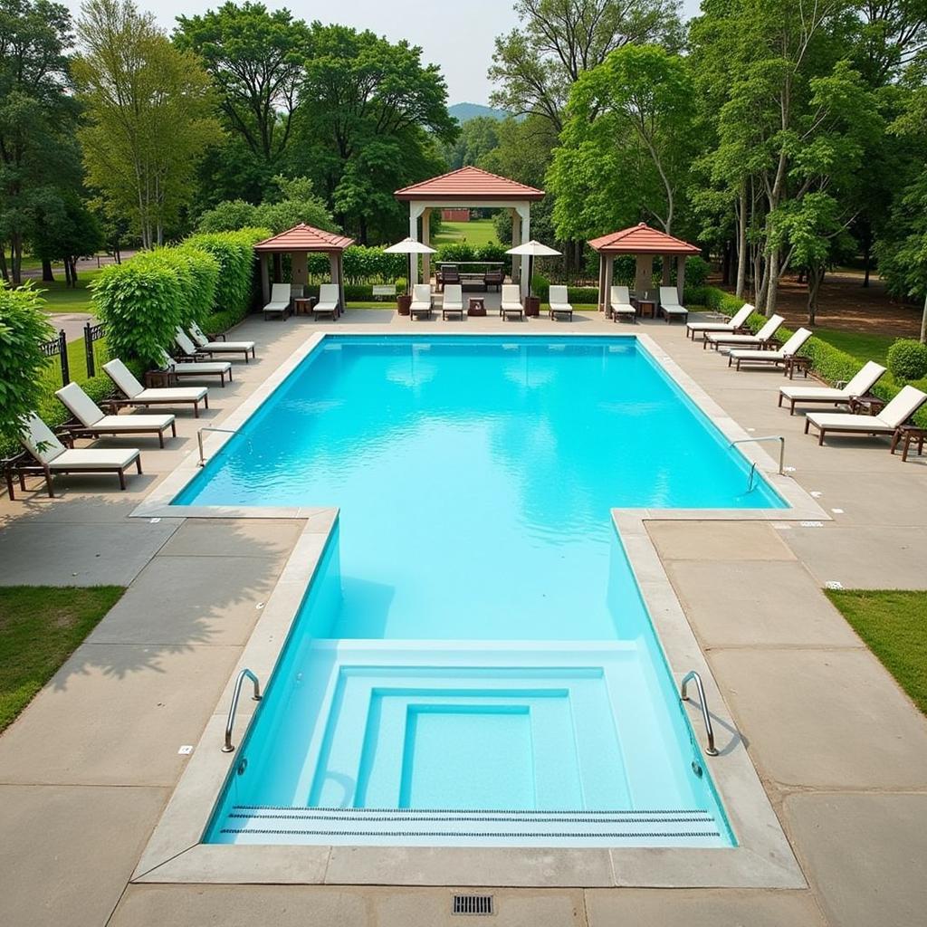 Relaxing by the Pool at Westin Sohna Resort