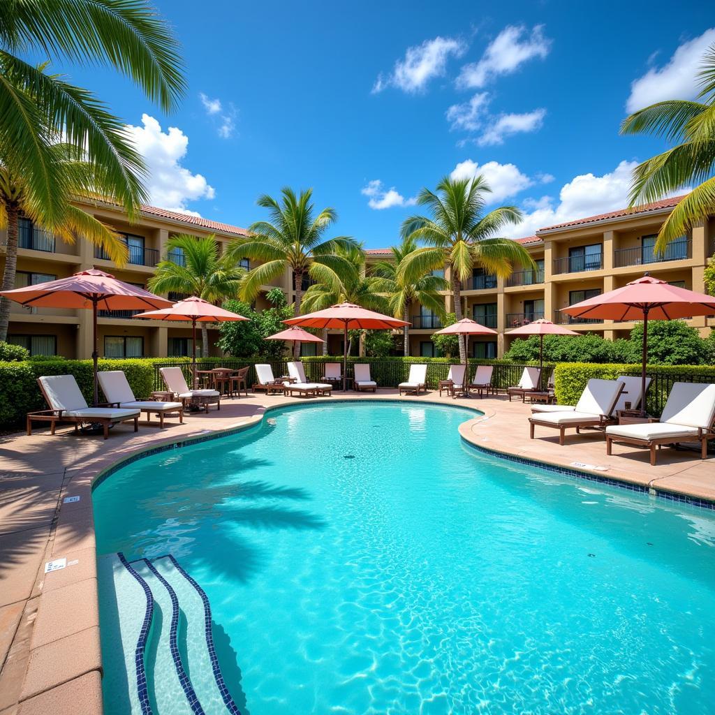 Relaxing Pool Area at The Windflower Resort